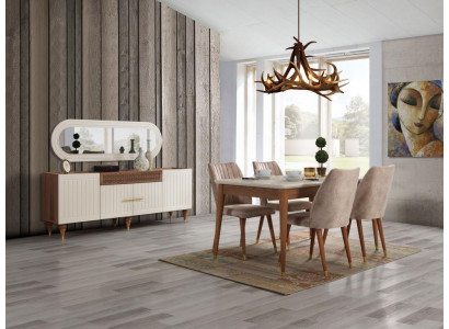 Dining room Set 3tgl Group Suite Dining table Chest of drawers Mirror Complete Set