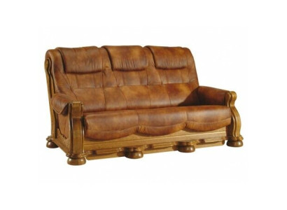 Classic Leather Couch Sofa Set Complete's Set 3+2+2 Wooden Frame Upholstery Couches