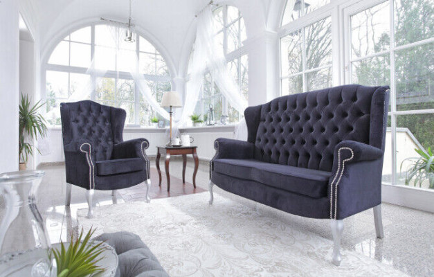 Classic Chesterfield Sofa set 3+1+1 Seater Sofa Couch Upholstery Velvet new