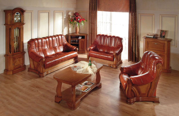 Sofa set 3+2 Seater Classic r Living landscape Sofas Couches Upholstery new