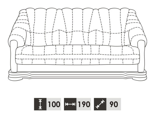 Sofa set 3+2 Seater Classic r Living landscape Sofas Couches Upholstery new
