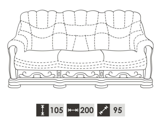 Sofa set 3+2+2 Seater Classic r Living landscape Sofas Couches Upholstery