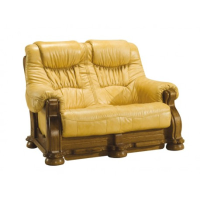 Sofa set Wood Leather 3+2+1 Complete's Set Classic Couch Set Seat Upholstery