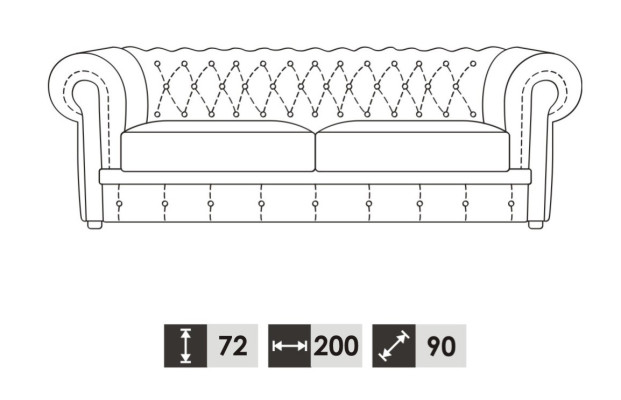 Sofa set Chesterfield 3+2 Seater Sofa Seat Upholstery Classic Couches