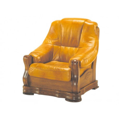 Sofa set Wood Leather 3+2+1 Complete's Set Classic Seat Upholstery Couch Set