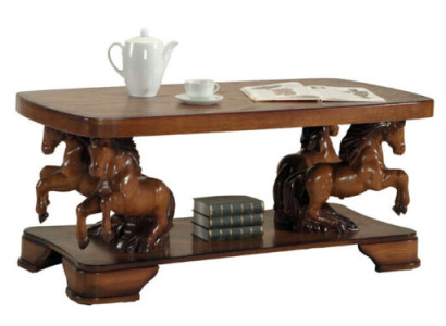 Real Handcraft Horse Wood Table Couch Tables Side 137cm Sofa Classic r