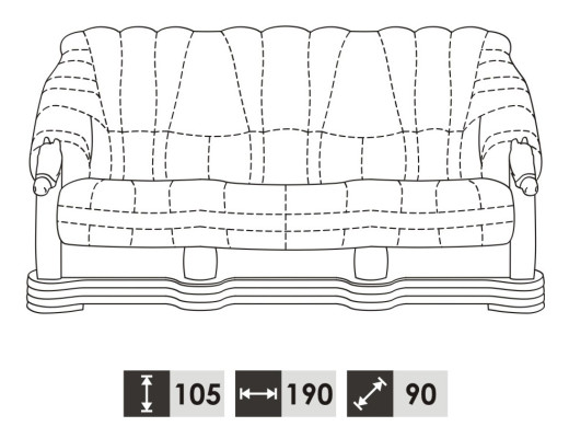 Classic Three Seater Couch Upholstery Sofa 100% Genuine Leather Wood (without 2+1) new