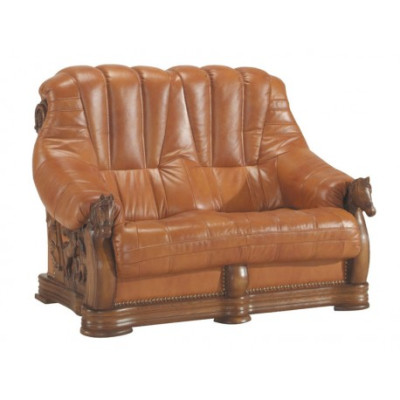 Couch Two-seater Classic Leather Sofa Couch Upholstery Sofa 2 Seater Leather