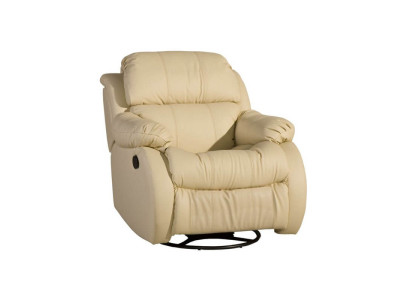 Armchair Real Swivel Beige Seat TV Lounge Club Single Chair Furniture Upholstery new