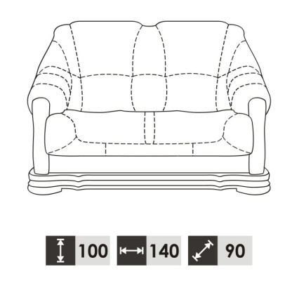 Classic Two-seater Couch Leather Sofa new Upholstery Sofa 2 Seater Leather