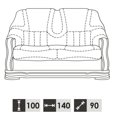 Classic Sofas Two-seater Sofa 2 Seater Couches Upholstery new (without 3+1Seater)
