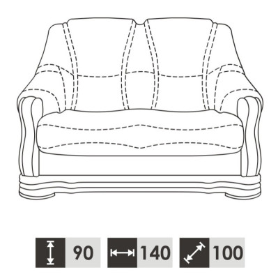 Two-seater Sofa 2 Seater Classic Sofas new Couches (without 3+1Seater) Upholstery