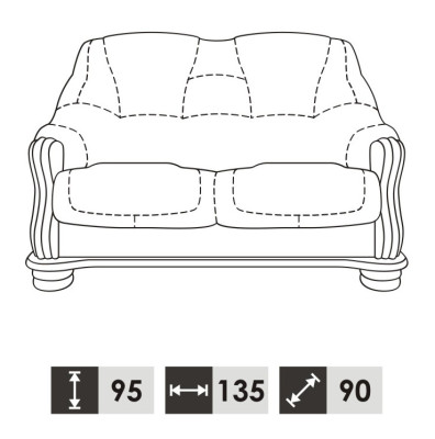 Two-seater Sofa 2 Seater Classic Sofas Couches Upholstery new (without 3+1Seater)