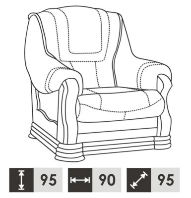 Classic r TV Armchair Leather 1 Seater Couch Sofa Upholstery Single Seater 1er new
