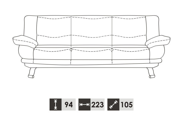 Sofa 3 Seater Sofas Couch Upholstery Modern Couches Fabric Design Relax Three Seater
