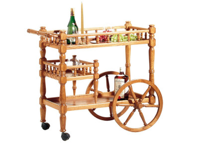 Trolley Kitchen Serving Trolley Side Table Wheels Classic r Table Hotel Wood