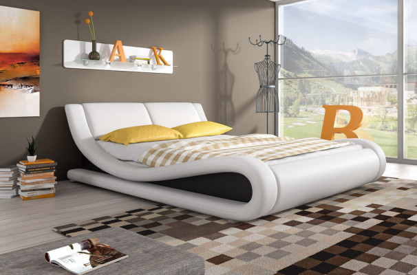 Upholstered bed Beds Bed Upholstery Imitation leather Designer Hotel Double Luxury Design