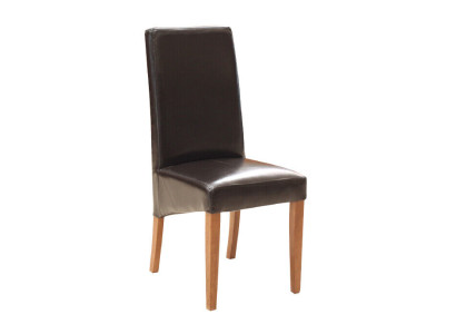 Set 2x Armchair Chair Designer Wood Upholstery Chairs Gastro Dining room 100% Leather