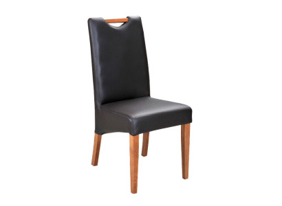 Armchair Design Armchair Wood Leather Upholstery Dining room Leather Gastro Chair