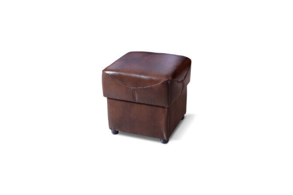 XXL Footstool Club Decor Lounge Stool Leather Textile Ottoman Designer Pufa
