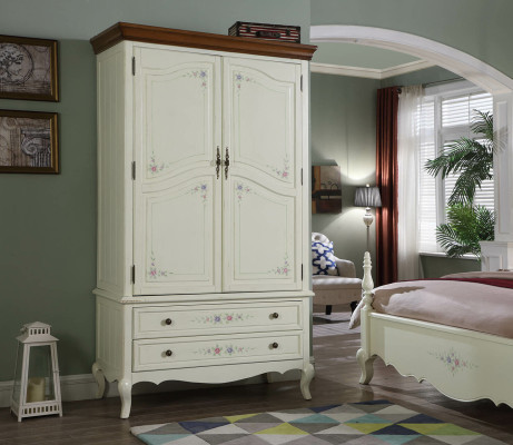 Country House Style Wardrobe Design Furniture Cabinets Bedroom White Wardrobe new