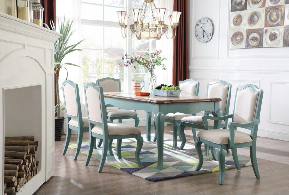 Dining set Dining table 6 x Chair Set Set Suite Table Classic Dining set 7 pieces.