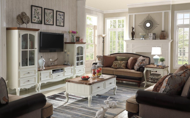 Landhfrom  Stol Wall unit Living room Display case Sideboard TV cabinet Wood Wardrobe Furniture 3-piece