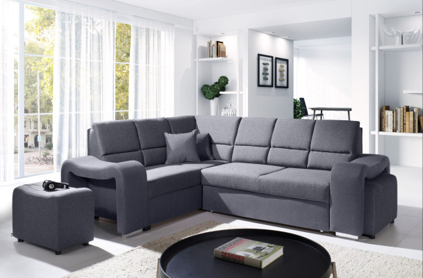 Sofa Sofa bed Designer Sofa with Bed function + bed base Corner sofa Couch new!