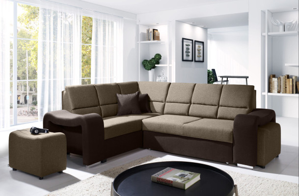 Sofa Sofa bed Designer Sofa with Bed function + bed base Corner sofa Couch new!