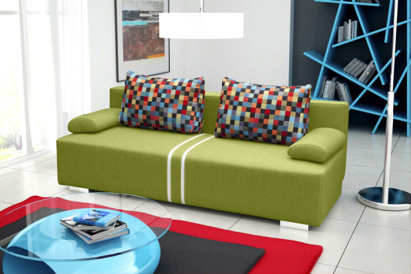Sofa bed 3-Seater with sleeping function, bed base and folding couch - designer sofa