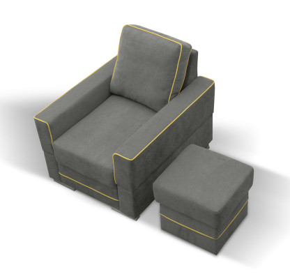 Sofa 1 Seater Couch Designer Textile Sofas Upholstery new Modern Armchair