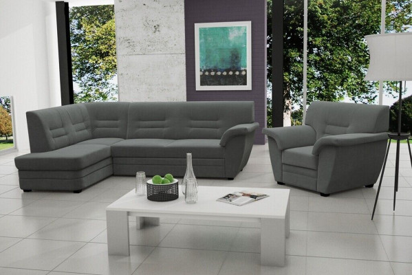 Living landscape Corner sofa with bed base Upholstered sofa Couch Corner sofa Sofa L-shape