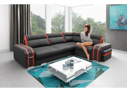 Upholstered sofa Lounge sofa Couch Seating group Living room Cushion Sofa Corner sofa