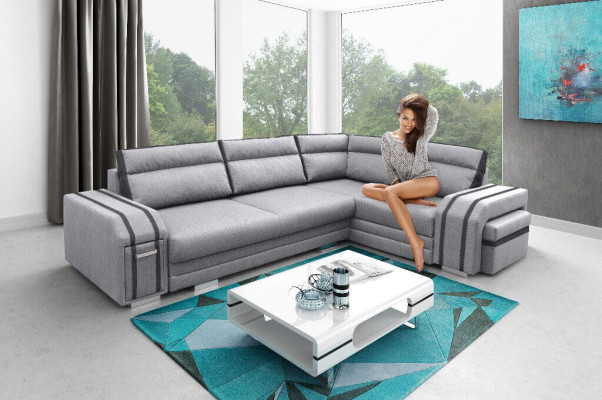 Upholstered sofa Lounge sofa Couch Seating group Living room Cushion Sofa Corner sofa