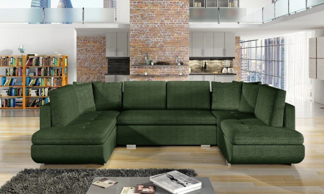 XXL Living landscape Corner sofa Sofa Couch Upholstery Suite Corner Designer new Fabric