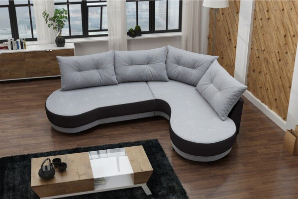 Upholstered sofa lounge sofa couch seating group living room with cushion sofa L-shape