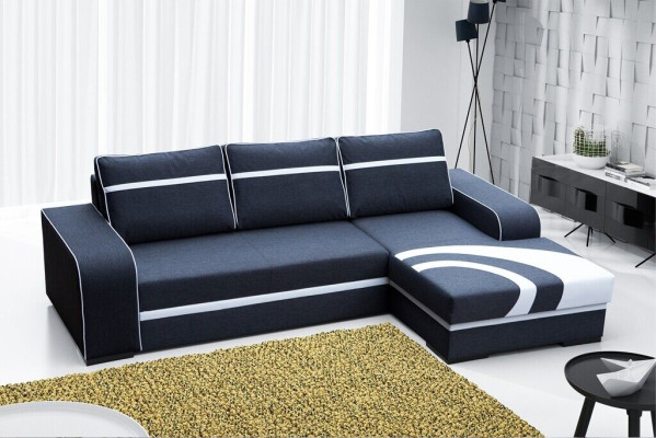 Sofa bed Corner sofa Couch with Bed function and upholstery - Modern Suite with sleeping function new