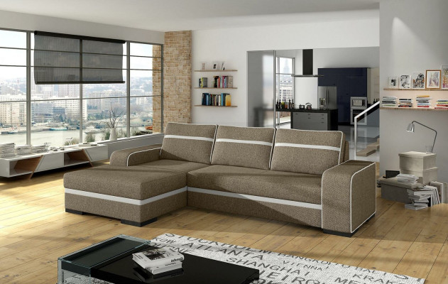 Sofa Sofa bed with Bed function and bed base - Corner sofa Couch, new in the range