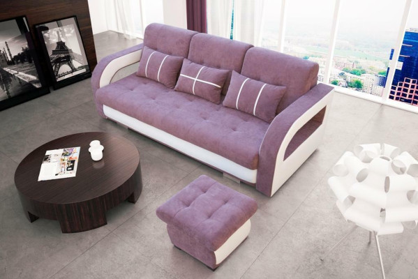 Sofa Couch Upholstery Sofas Couches Sofa bed Bed function 3 Seater + Stool new