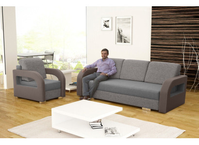 Sofa bed folding couch 3-seater sleeping function + bed base couch design sofa
