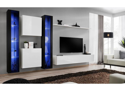 Group Wall unit Modern Wall shelf Designer wall cabinet Luxury Wood Furnishings