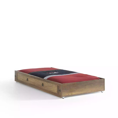 Childrens room Suite Pirate Bed Frame Youth Bed Wood Brown 5-piece set