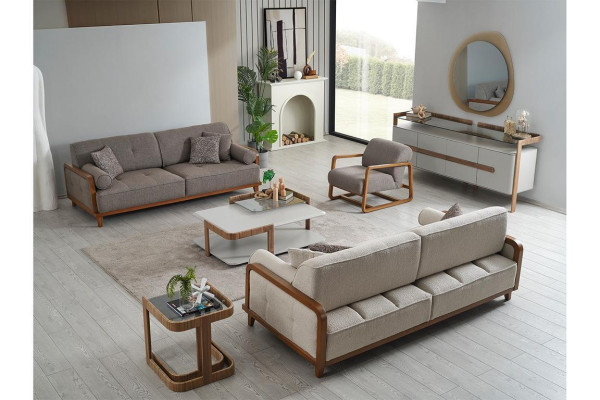 Living room Upholstery Couch Set Designer Armchair Side table Furniture