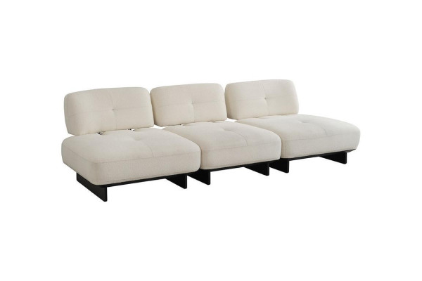 Elegant four-seater designer living room white 4-seater fabric couch furniture
