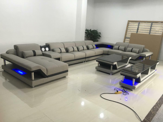 Design Sofa Complete set Suite Upholstery Corner sofa Corner sofa Couch Sideboard Table