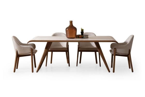 Brauner exclusive r Dining room Set Dining table 6x Chairs Upholstered chairs 7 pieces