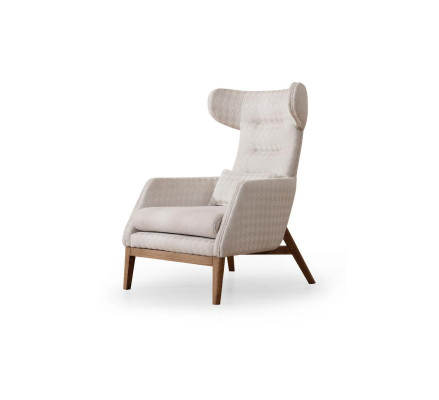 Brown-White Seating Set Three-Seater Luxurious Upholstery Armchair 2-Piece Set