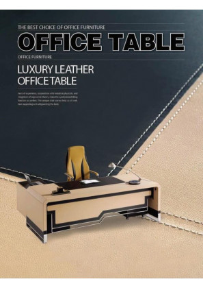 Office Table - Luxury Leather Office Table