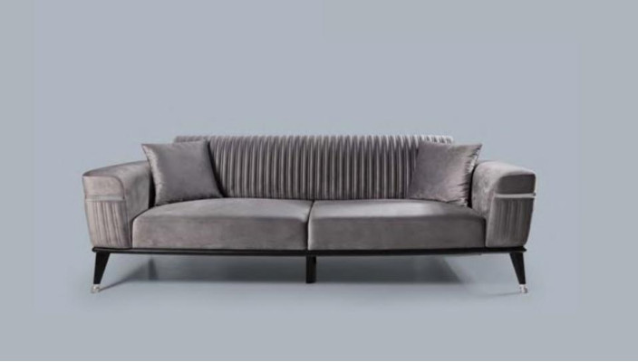 Luxury Living room Couch Gray Couches Sofa Furniture Gray Sofas Textile Furnishings