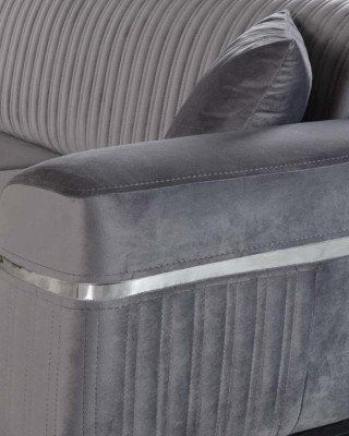Luxury Living room Couch Gray Couches Sofa Furniture Gray Sofas Textile Furnishings